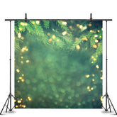 Grün Blätter Gold Funkeln Weihnachten Bokeh Hintergrund für Party